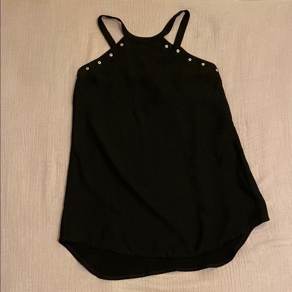 Guess Marciano Black Xolani Top with Silver Accents. Size Xs. New